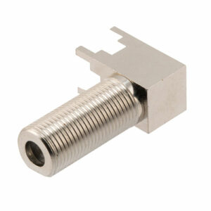 RF PCB Connector, F Female right angle,  DIP (Thru Hole)