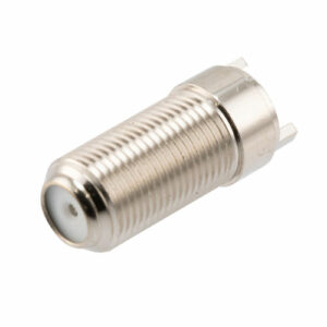 RF PCB Connector, F Female straight (End launch),  DIP (Thru Hole)
