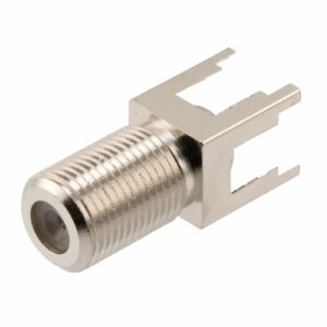 RF PCB Connector, F Female straight,  DIP (Thru Hole)