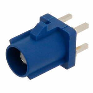 FAKRA Plug Connector Solder Attachment Thru Hole PCB, Blue Color