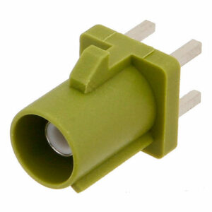 FAKRA Plug Connector Solder Attachment Thru Hole PCB, Curry Color