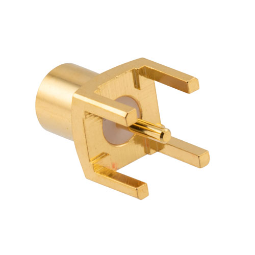 RF PCB Connector, MCX Female straight, DIP (Thru Hole) - Imagen 2