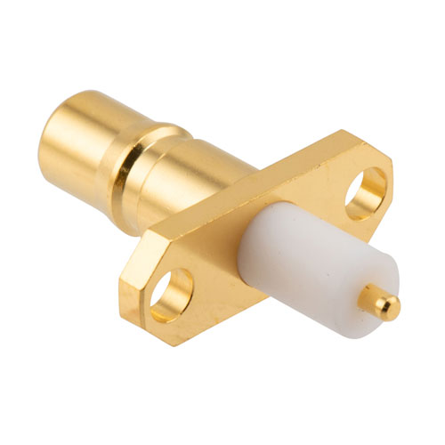 RF PCB Connector, QMA Female straight 2 hole flange - Imagen 2