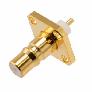 RFPCB-QMA-F-S-18G-11_500x500_View1.jpg RF PCB Connector, QMA Female straight 4 hole flange