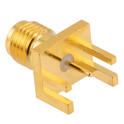 RF PCB Connector, SMA, Female, Up to 18 GHz, Edge Mount, Straight, 0.069 inch PCB Thickness - Imagen 2
