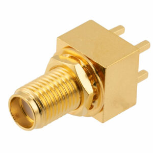 RF PCB Connector, SMA, Female,  Up to 18 GHz, Through Hole, Straight, 0.2 INCH X 0.059 INCH Hole spacing