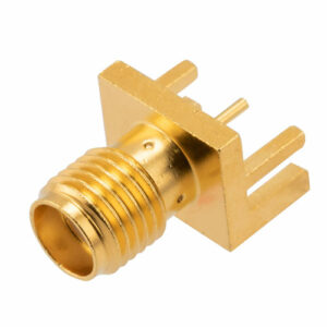 RF PCB Connector, SMA, Female,  Up to 18 GHz, End Launch, Straight, 0.062 inch PCB Thickness