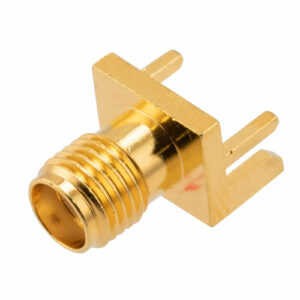 RF PCB Connector, SMA, Female,  Up to 18 GHz, End Launch, Straight, 0.062 inch PCB Thickness