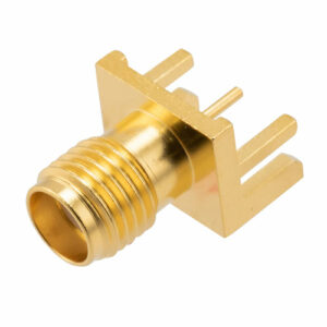 RF PCB Connector, SMA, Female,  Up to 18 GHz, End Launch, Straight, 0.062 inch PCB Thickness