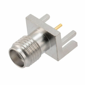 RF PCB Connector, SMA, Female,  Up to 18 GHz, End Launch, Straight 0.062 inch PCB Thickness, Tri-metal finish