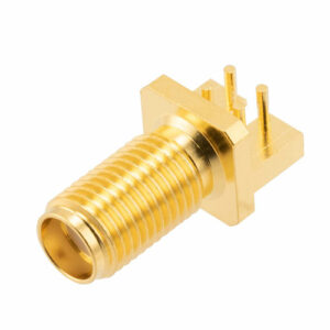 RF PCB Connector, SMA, Female,  Up to 18 GHz, End Launch, Straight, 0.063 inch PCB Thickness