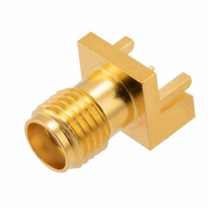 RFPCB-SMA-FS18G-54_500x500_View1.jpg RF PCB Connector, SMA, Female, Up to 18 GHz, Edge Mount, Straight, 0.024 inch PCB Thickness, 0.020 inch pin diameter