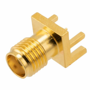RFPCB-SMA-FS18G-64_500x500_View1.jpg RF PCB Connector, SMA, Female, Up to 18 GHz, Edge Mount, Straight, 0.089 inch PCB Thickness, 0.020 inch pin diameter