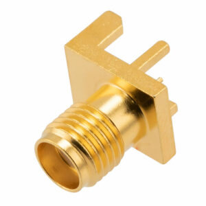 RFPCB-SMA-FS18G-65_500x500_View1.jpg RF PCB Connector, SMA, Female, Up to 18 GHz, Edge Mount, Straight, 0.142 inch PCB Thickness, 0.020 inch pin diameter