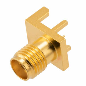 RFPCB-SMA-FS18G-66_500x500_View1.jpg RF PCB Connector, SMA, Female, Up to 18 GHz, Edge Mount, Straight, 0.150 inch PCB Thickness, 0.020 inch pin diameter