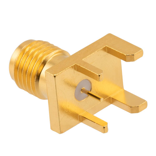 RF PCB Connector, SMA, Female, Up to 18 GHz, Edge Mount, Straight, 0.150 inch PCB Thickness, 0.020 inch pin diameter - Imagen 2