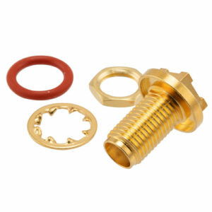 RF PCB Connector, SMA, Female,  Up to 18 GHz, Surface Mount, Straight, Bulkhead