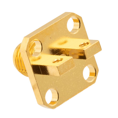 RF PCB Connector, SMA, Female, Up to 18 GHz, End Launch, Straight, 4 Hole Flange - Imagen 2