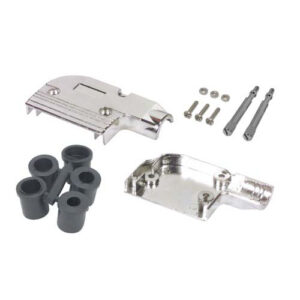 Right Angle Assembled D-Sub Hood Kit, DB15/HD26 Metal