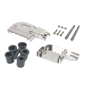 Right Angle Assembled D-Sub Hood Kit, DB25/HD44 Metal