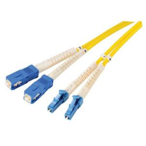9/125 Single mode Fiber Optic LC to SC Flex Boot Assembly, 1.0m